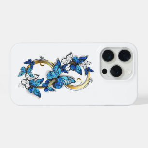 Symbool oneindigheid van Blauwe Morpho Vlinders iPhone 15 Pro Case
