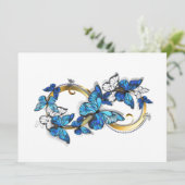Symbool oneindigheid van Blauwe Morpho Vlinders Kaart (Staand voorkant)