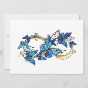 Symbool oneindigheid van Blauwe Morpho Vlinders Kaart