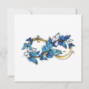 Symbool oneindigheid van blauwe Morpho vlinders Kaart