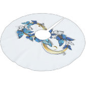 Symbool oneindigheid van blauwe Morpho vlinders Kerstboom Rok (Gekanteld)