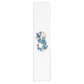 Symbool oneindigheid van blauwe Morpho vlinders Korte Tafelloper (Voorkant)