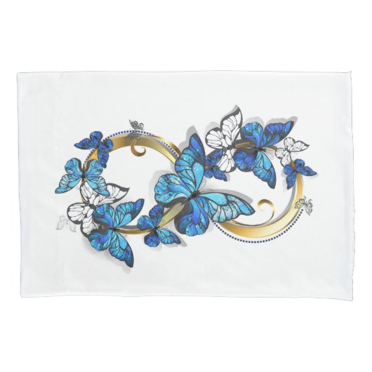 Symbool oneindigheid van blauwe Morpho vlinders Kussensloop (Voorkant)