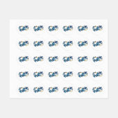 Symbool oneindigheid van Blauwe Morpho Vlinders Labels (Vel)