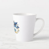 Symbool oneindigheid van blauwe Morpho vlinders Latte Mok (Rechts)
