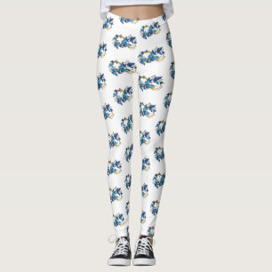 Symbool oneindigheid van blauwe Morpho vlinders Leggings