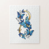 Symbool oneindigheid van Blauwe Morpho Vlinders Legpuzzel (Verticaal)