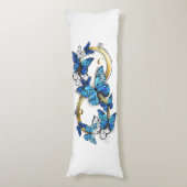 Symbool oneindigheid van Blauwe Morpho Vlinders Lichaamskussen (Voorkant Verticaal)