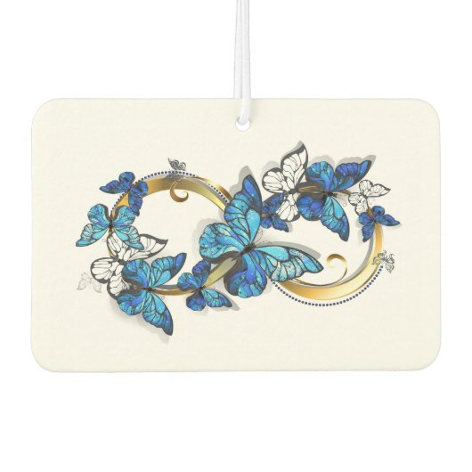 Symbool oneindigheid van Blauwe Morpho Vlinders Luchtverfrisser (Voorkant)