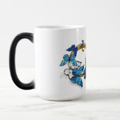 Symbool oneindigheid van blauwe Morpho vlinders Magische Mok (Links)
