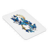Symbool oneindigheid van Blauwe Morpho Vlinders Magneet (Rechterzijde)