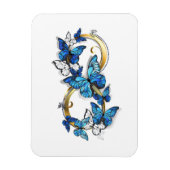 Symbool oneindigheid van Blauwe Morpho Vlinders Magneet (Verticaal)