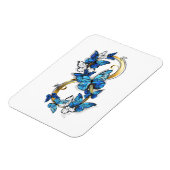 Symbool oneindigheid van Blauwe Morpho Vlinders Magneet (Linkerzijde)