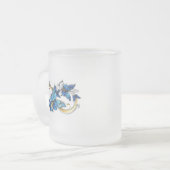 Symbool oneindigheid van blauwe Morpho vlinders Matglas Koffiemok (Voorkant links)
