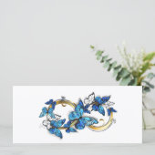Symbool oneindigheid van Blauwe Morpho Vlinders Menu (Staand voorkant)