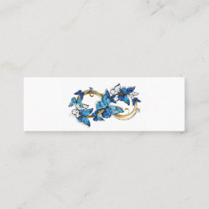 Symbool oneindigheid van Blauwe Morpho Vlinders Mini Visitekaartje
