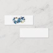 Symbool oneindigheid van Blauwe Morpho Vlinders Mini Visitekaartje (Voorkant / Achterkant)