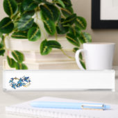 Symbool oneindigheid van Blauwe Morpho Vlinders Naambordje