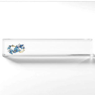 Symbool oneindigheid van Blauwe Morpho Vlinders Naambordje