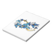 Symbool oneindigheid van blauwe Morpho vlinders Notitieblok (Linkerzijde)