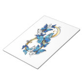 Symbool oneindigheid van blauwe Morpho vlinders Notitieblok (Schuin)
