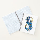 Symbool oneindigheid van blauwe Morpho vlinders Notitieboek (Binnen)