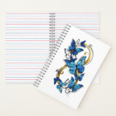 Symbool oneindigheid van Blauwe Morpho Vlinders Notitieboek (Binnen)