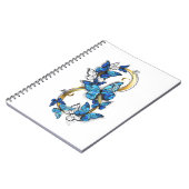 Symbool oneindigheid van blauwe Morpho vlinders Notitieboek (Linkerzijde)