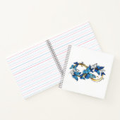 Symbool oneindigheid van Blauwe Morpho Vlinders Notitieboek (Binnen)