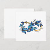 Symbool oneindigheid van Blauwe Morpho Vlinders Notitiekaartje (Voorkant / Achterkant)