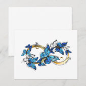 Symbool oneindigheid van Blauwe Morpho Vlinders Notitiekaartje (Voorkant / Achterkant)