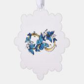 Symbool oneindigheid van Blauwe Morpho Vlinders Ornament Kaart (Links)