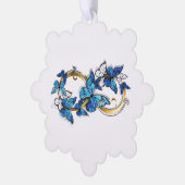 Symbool oneindigheid van blauwe Morpho vlinders Ornament Kaart (Links)