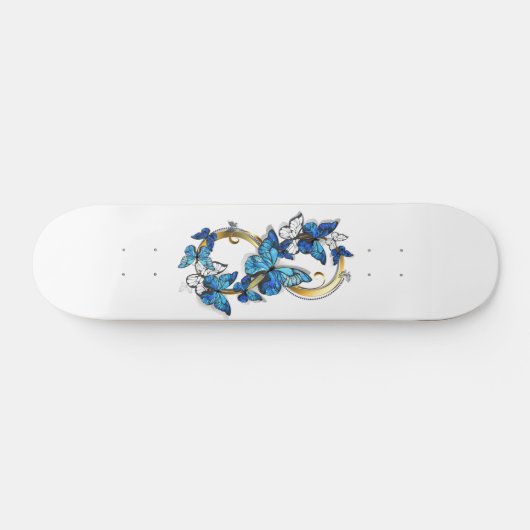 Symbool oneindigheid van blauwe Morpho vlinders Persoonlijk Skateboard (Horizontaal)