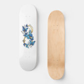 Symbool oneindigheid van Blauwe Morpho Vlinders Persoonlijk Skateboard (Voorkant)