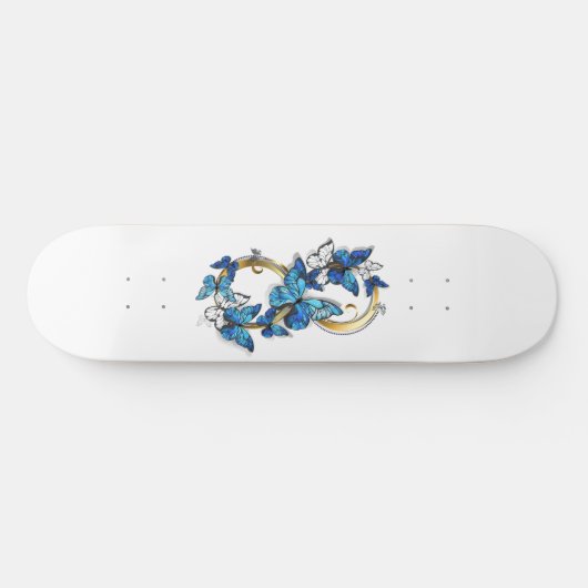 Symbool oneindigheid van Blauwe Morpho Vlinders Persoonlijk Skateboard (Horizontaal)