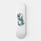 Symbool oneindigheid van Blauwe Morpho Vlinders Persoonlijk Skateboard (Voorkant)