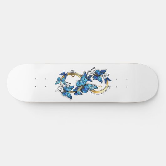 Symbool oneindigheid van Blauwe Morpho Vlinders Persoonlijk Skateboard (Horizontaal)