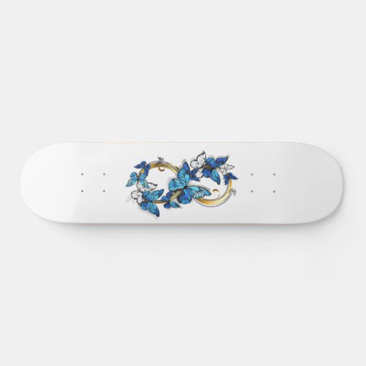 Symbool oneindigheid van Blauwe Morpho Vlinders Persoonlijk Skateboard (Horizontaal)