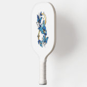 Symbool oneindigheid van blauwe Morpho vlinders Pickleball Paddle (Links)