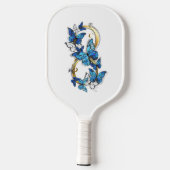 Symbool oneindigheid van blauwe Morpho vlinders Pickleball Paddle (Achterkant)
