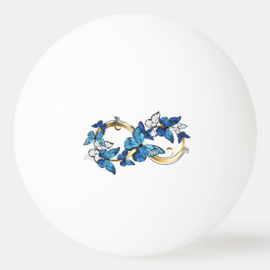 Symbool oneindigheid van blauwe Morpho vlinders Pingpongbal (Voorkant)