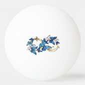 Symbool oneindigheid van blauwe Morpho vlinders Pingpongbal (Achterkant)