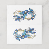 Symbool oneindigheid van blauwe Morpho vlinders Plaatskaartje (Buitenkant ongevouwen)