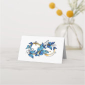 Symbool oneindigheid van blauwe Morpho vlinders Plaatskaartje (Achterkant)
