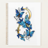 Symbool oneindigheid van Blauwe Morpho Vlinders Planner (Voorkant)