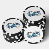 Symbool oneindigheid van Blauwe Morpho Vlinders Poker Chips (Opstapeling)