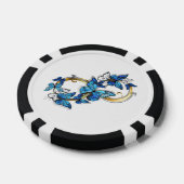 Symbool oneindigheid van Blauwe Morpho Vlinders Poker Chips (Enkel)
