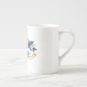 Symbool oneindigheid van Blauwe Morpho Vlinders Porselein Kop (Rechts)