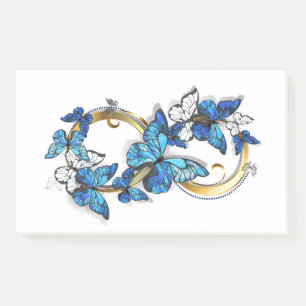 Symbool oneindigheid van blauwe Morpho vlinders Post-it® Notes